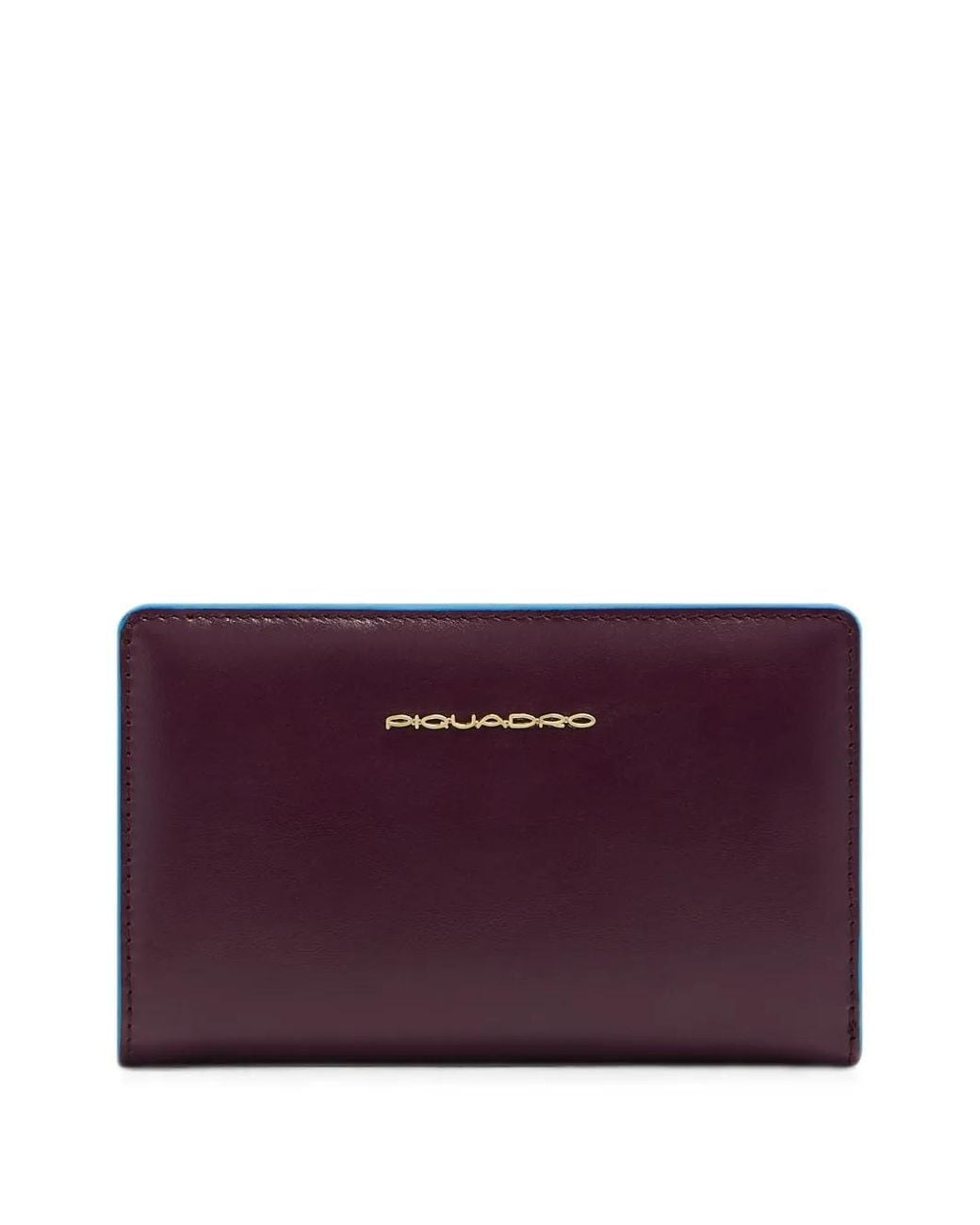Piquadro Purple Bifold Leather Wallet
