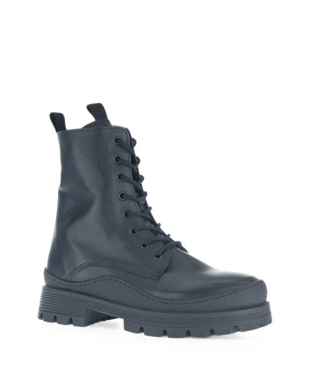 Gabor Blue Lace-Up Leather Boots