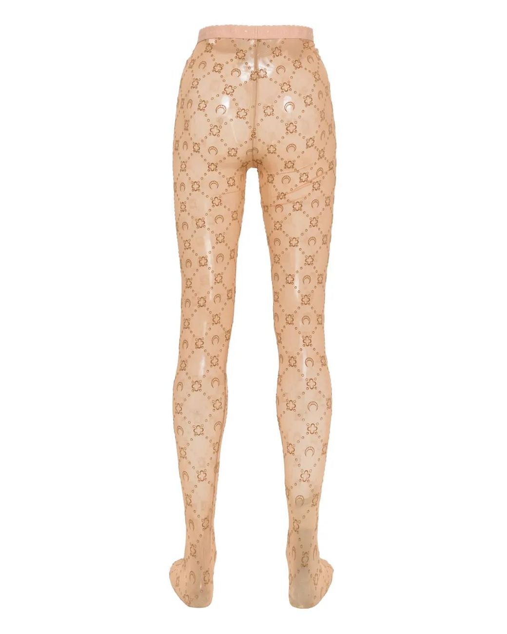 MARINE SERRE Natural Monogram Tights