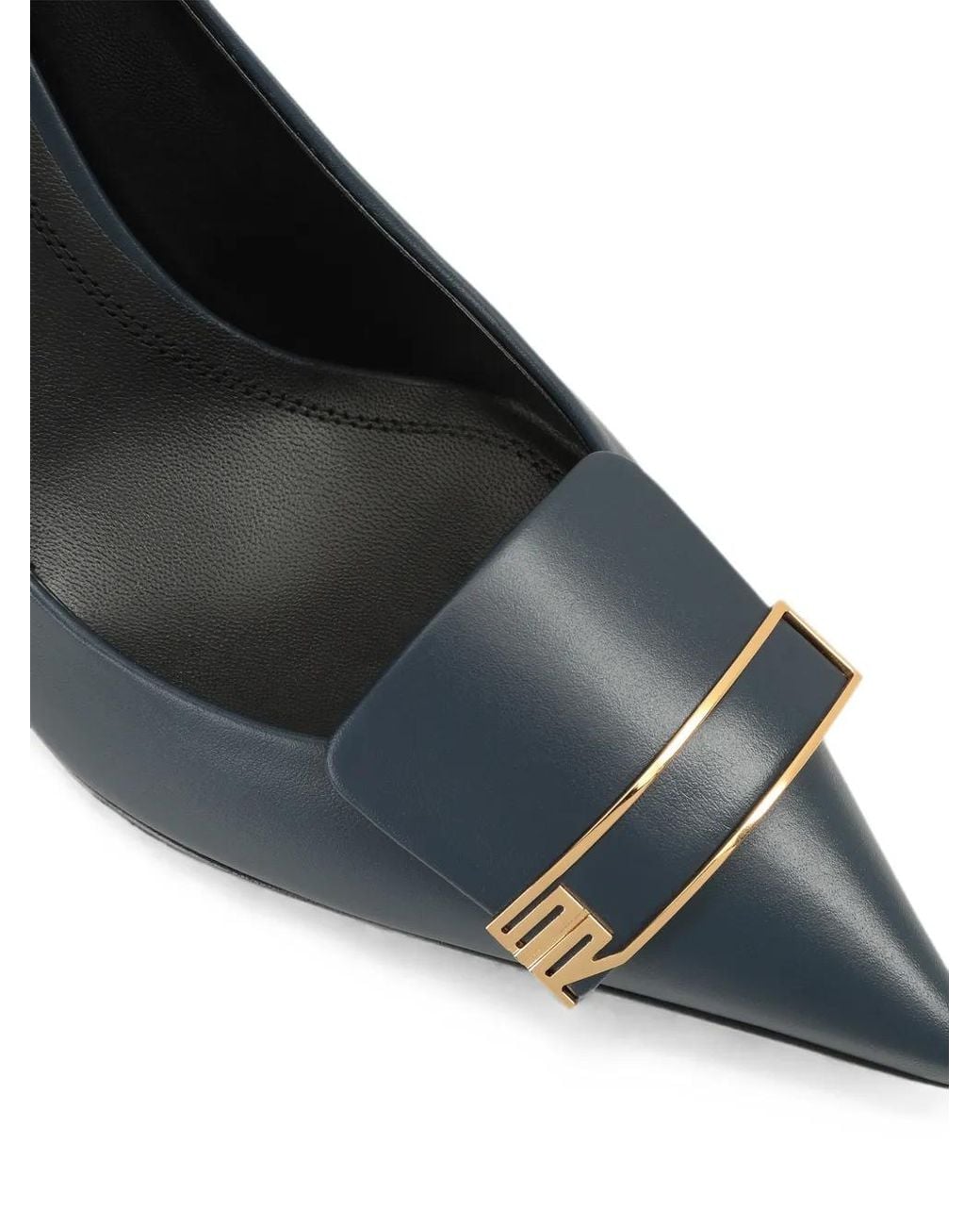 Sergio Rossi Blue Sr Evolv Logo-Plaque Pumps