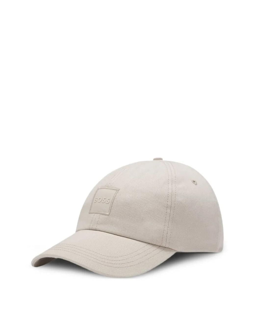 Boss White Derrel Square Patch Cap for men