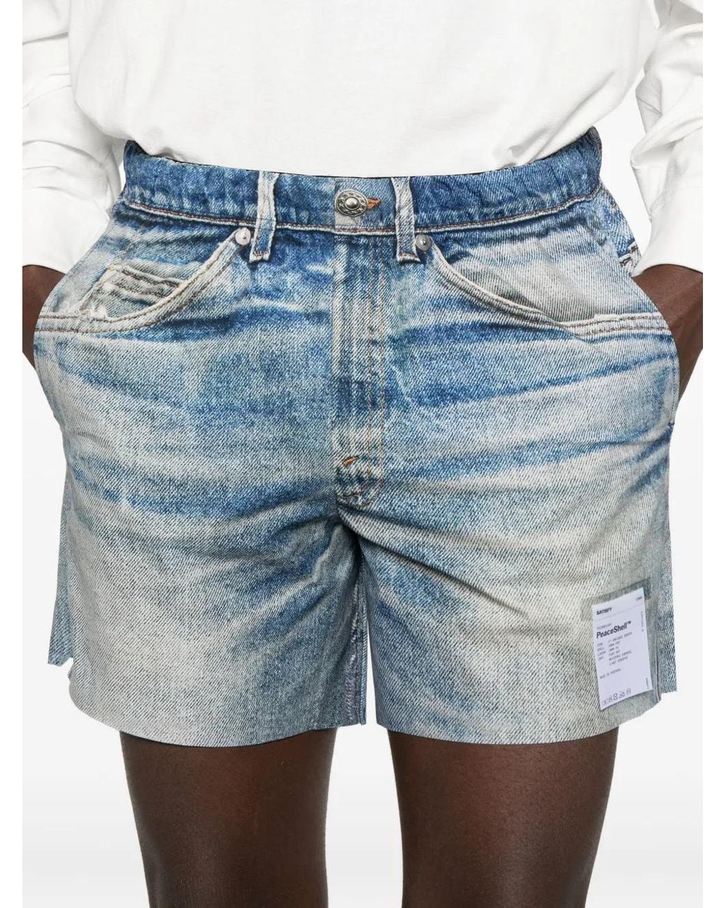 Satisfy Denim Shorts in het Blue voor heren