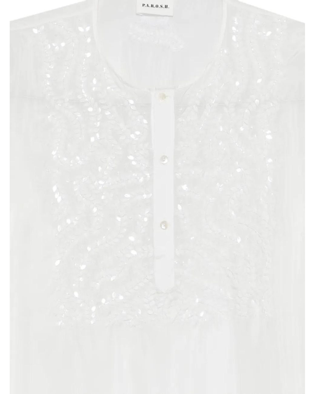P.A.R.O.S.H. White Sequin Blouse