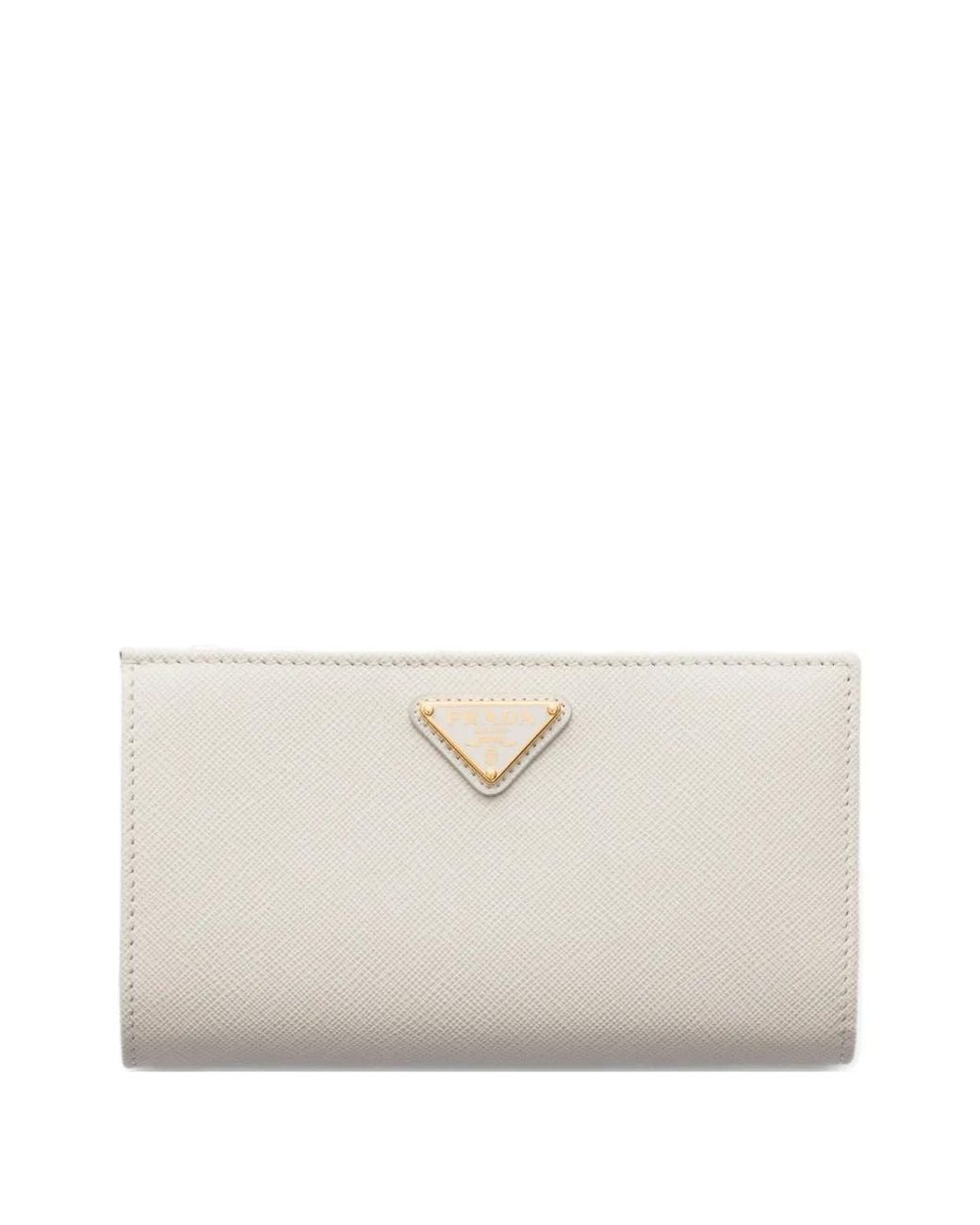 Prada Natural Large Saffiano Leather Wallet
