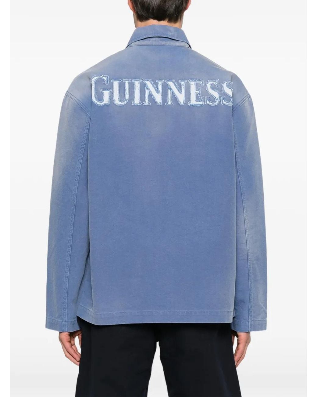 J.W. Anderson Blue Guinness Appliqué Workwear Jacket for men