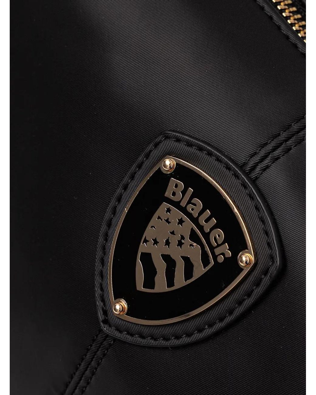 Blauer Black Logo-Plaque Shoulder Bag