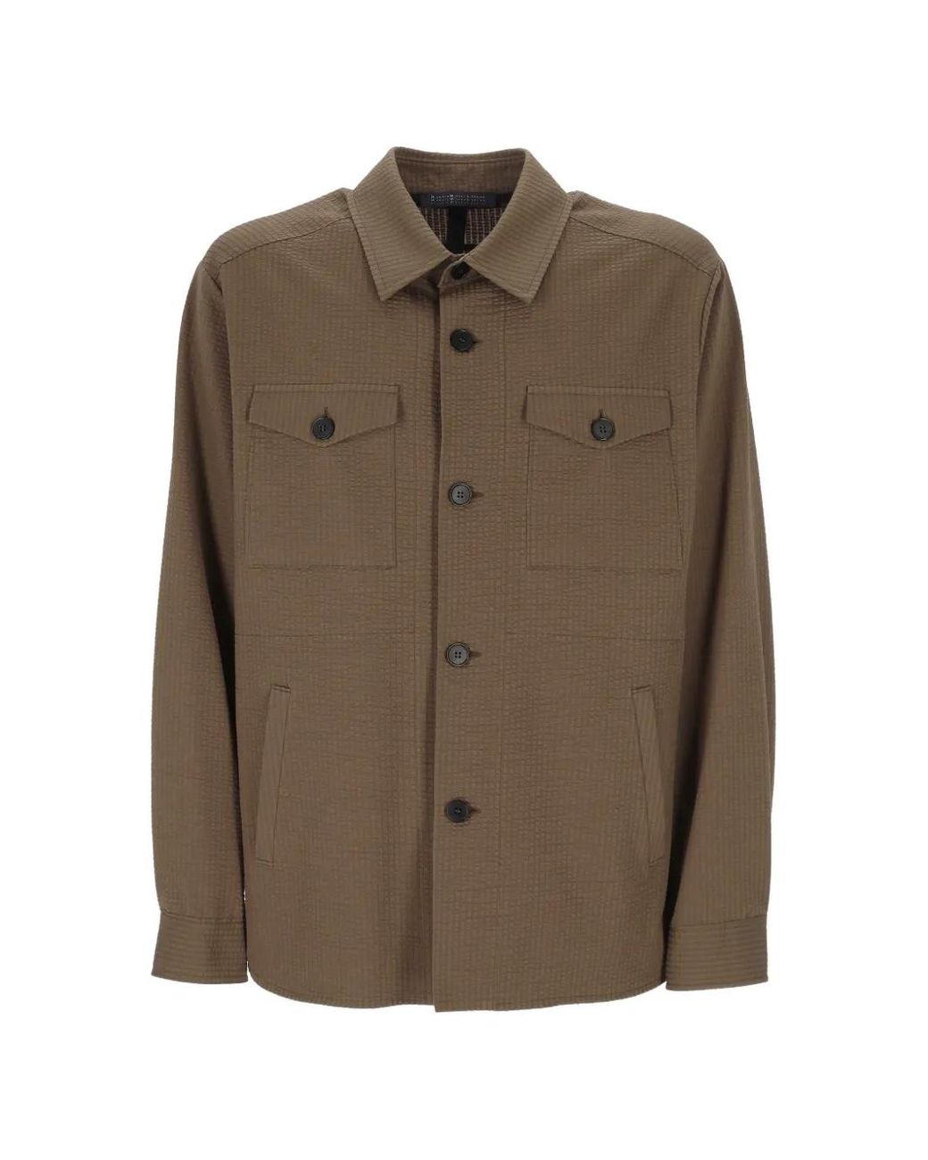 Chaqueta con bolsillos de parche Harris Wharf London de hombre de color Brown