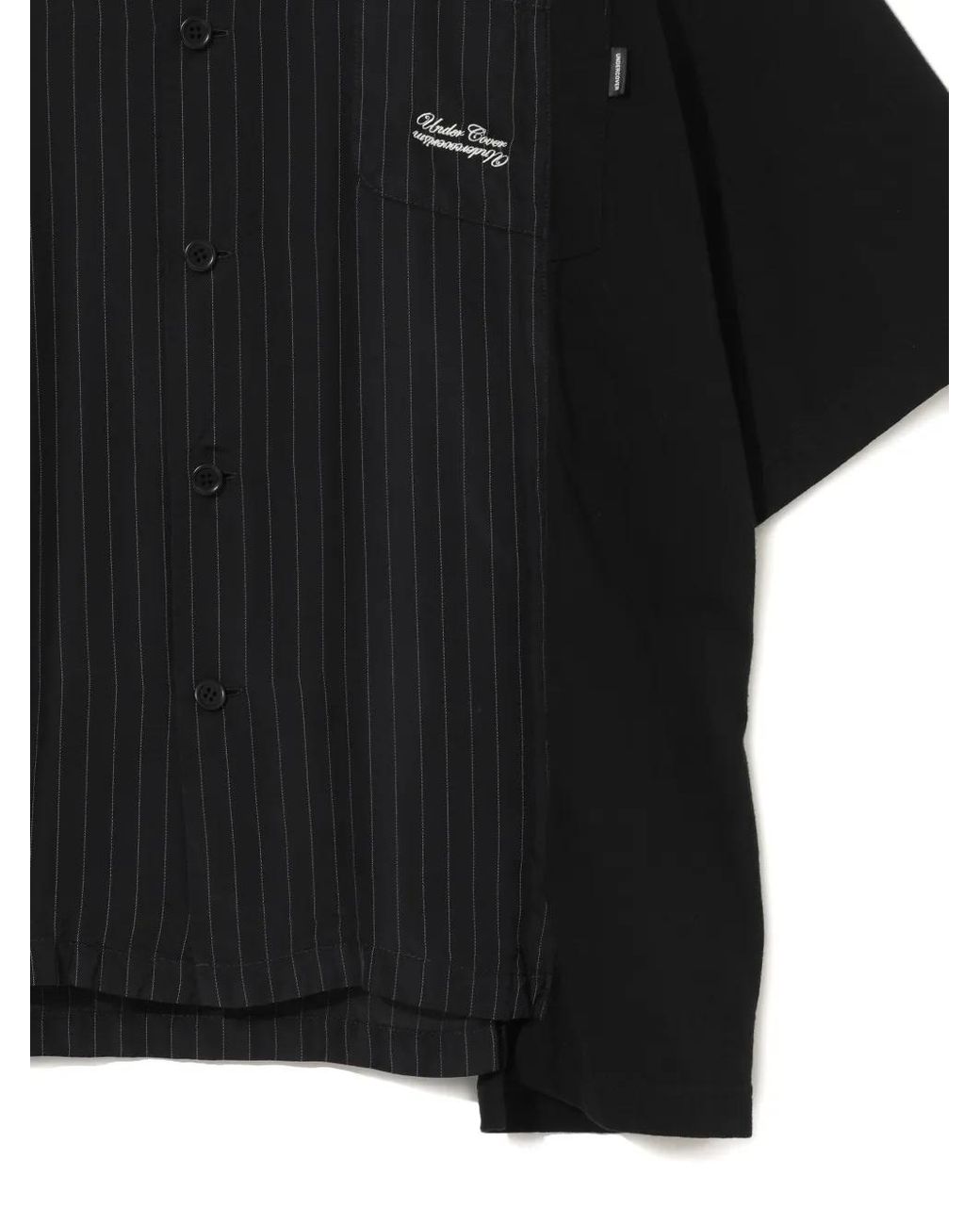 Undercover Black Pinstripe Pocket Shirt for men