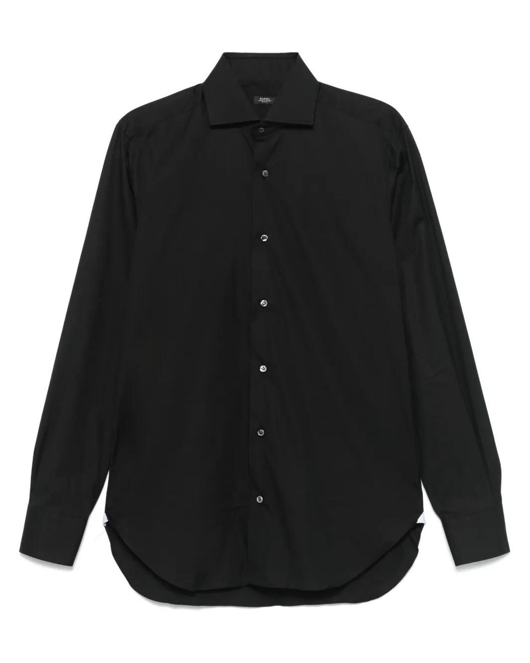 Barba Napoli Black Poplin Shirt for men