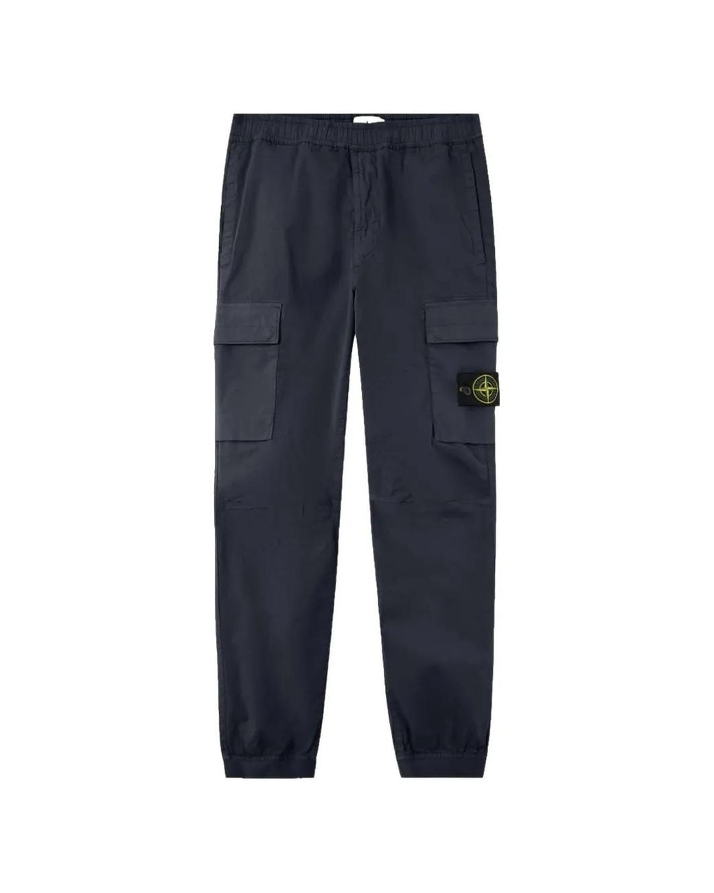 Stone Island Blue 3100031 Stretch Organic-Cotton Twill Trousers for men