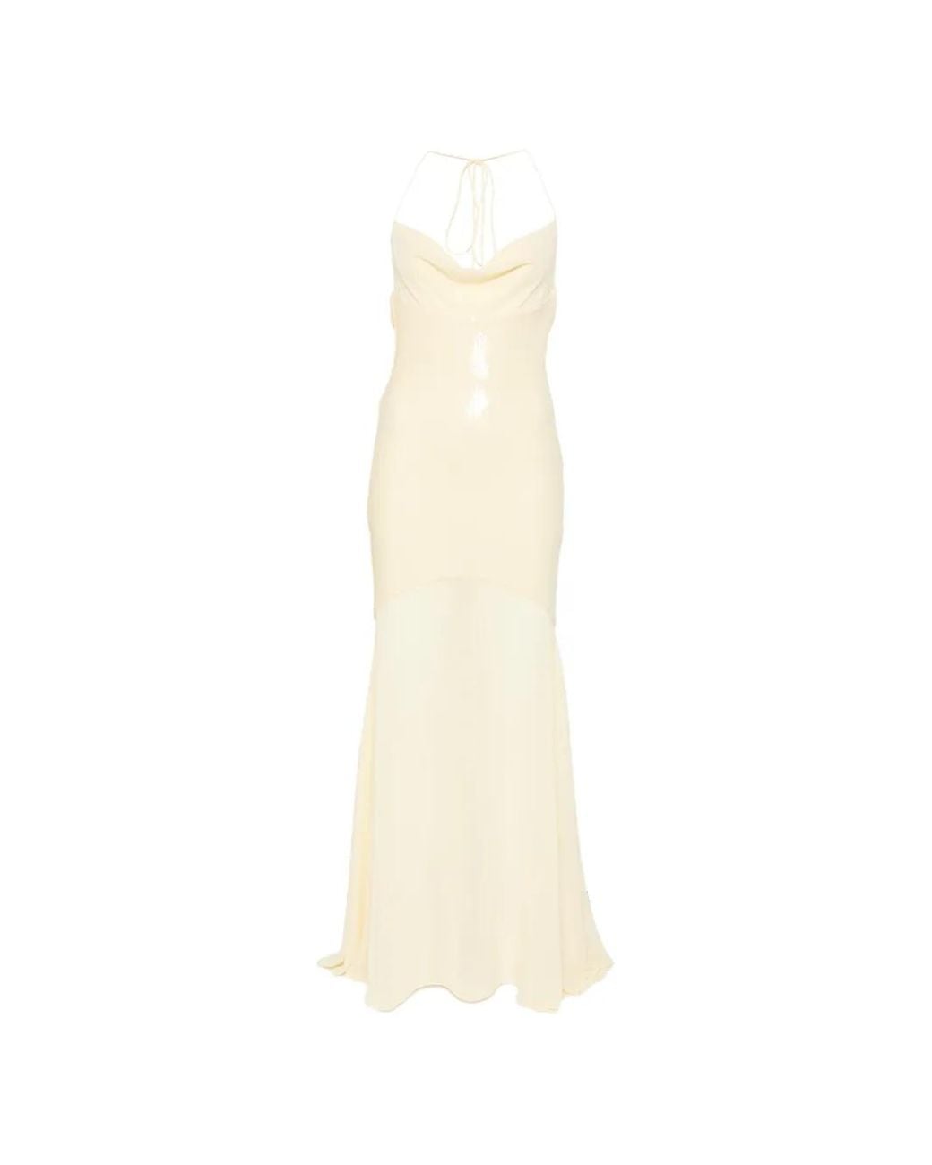 Patrizia Pepe White Sequined Maxi Dress