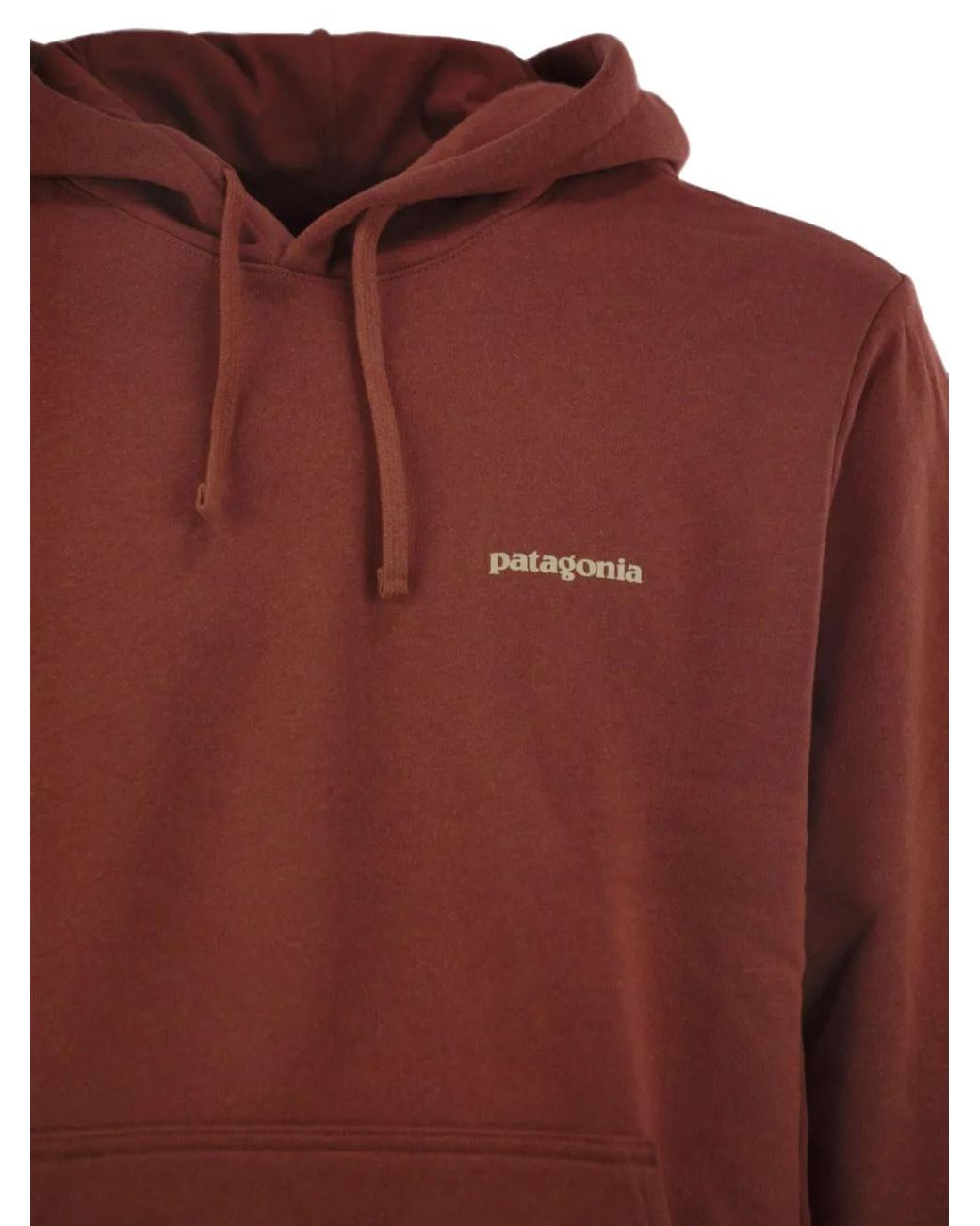 Patagonia Brown Logo-Print Pouch-Pocket Hoodie for men