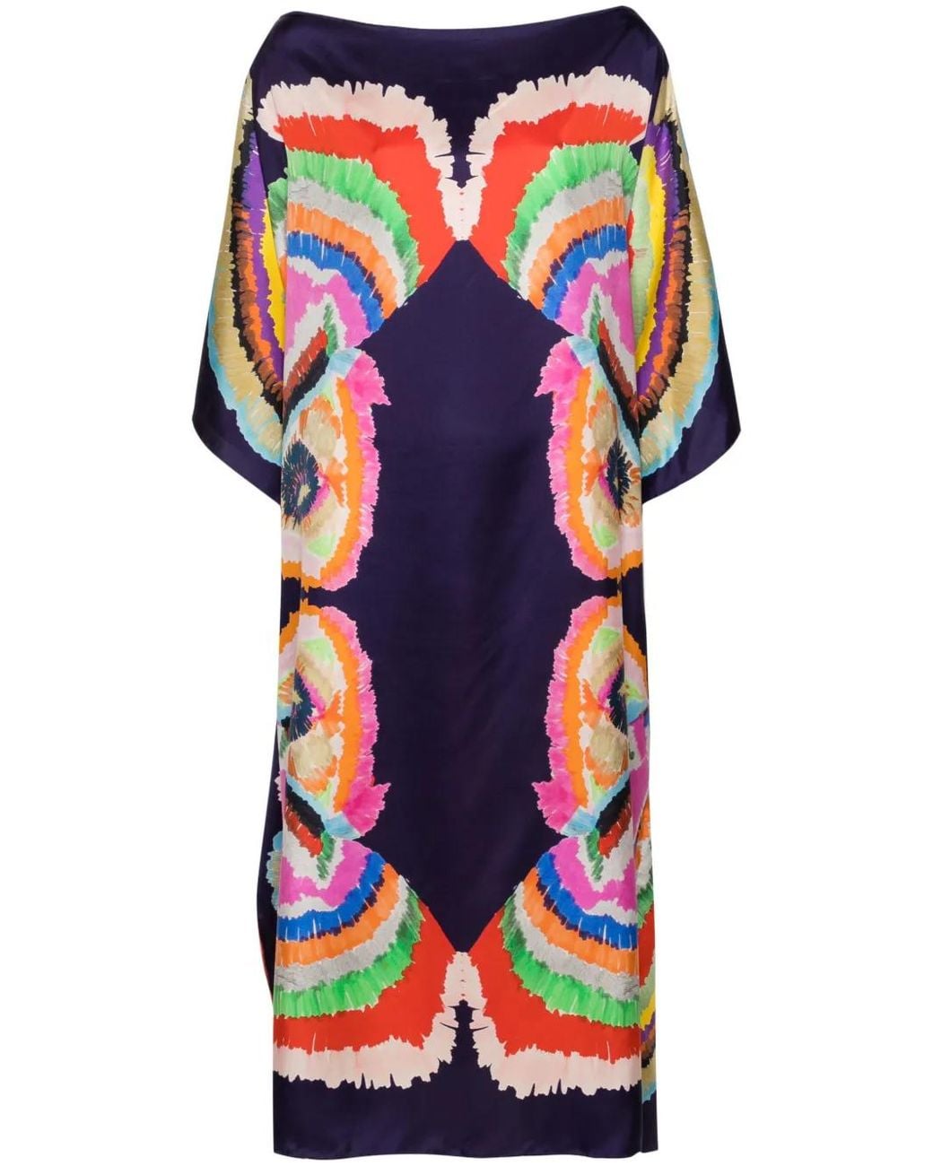 Rianna + Nina Blue Paradeisos Silk Kaftan