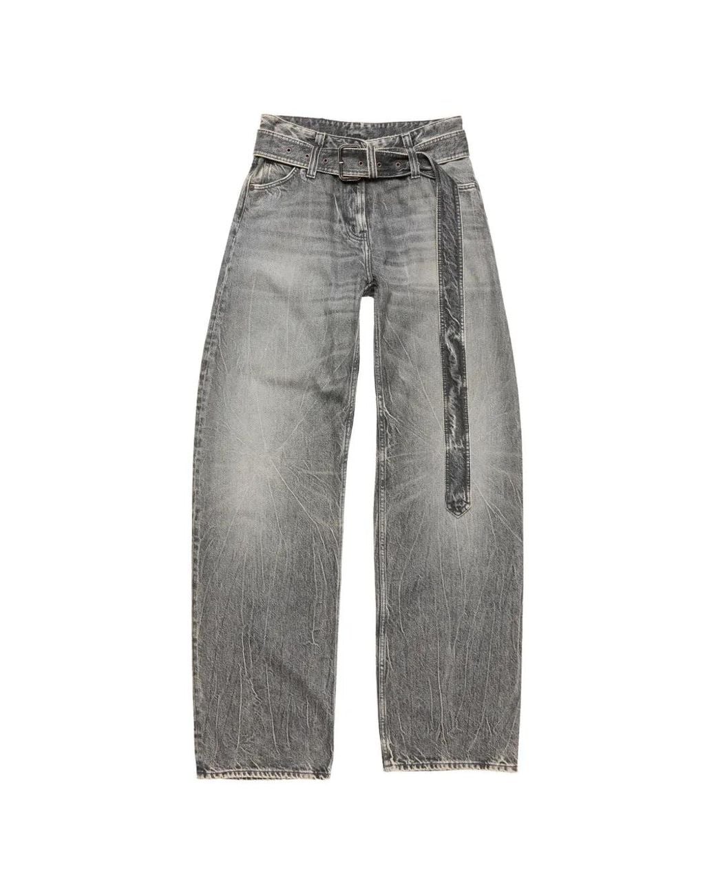 Acne Gray Belted Jeans