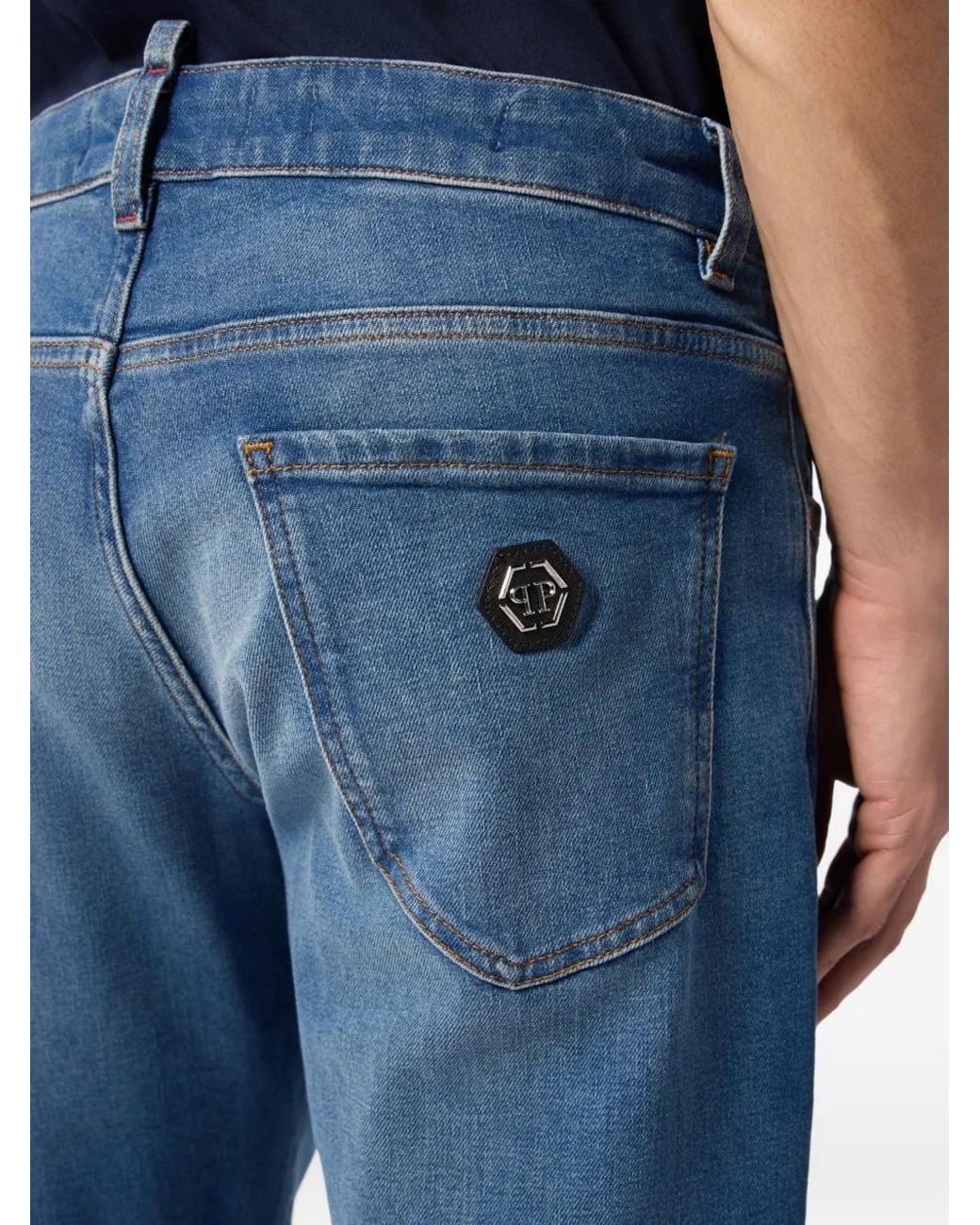 Philipp Plein Blue Straight Cut Jeans for men