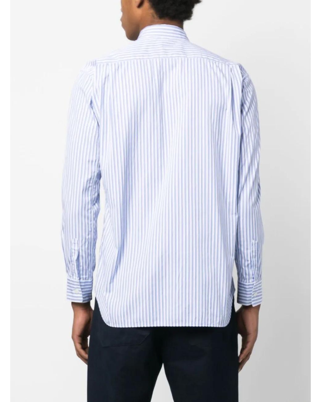 Comme des Garçons Blue Graphic-Print Cotton Shirt for men