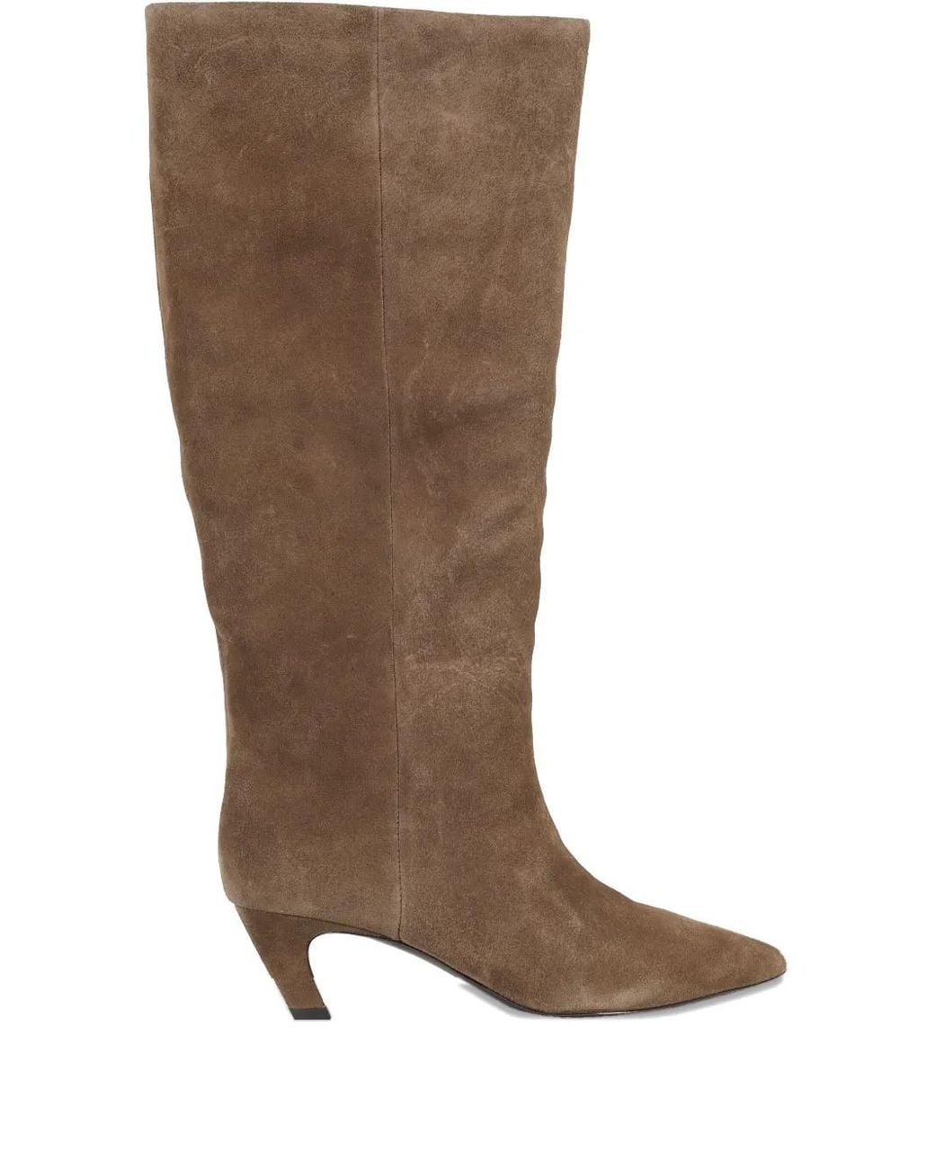 Ash Brown Stiefel Mit Spitzer Kappe 50Mm