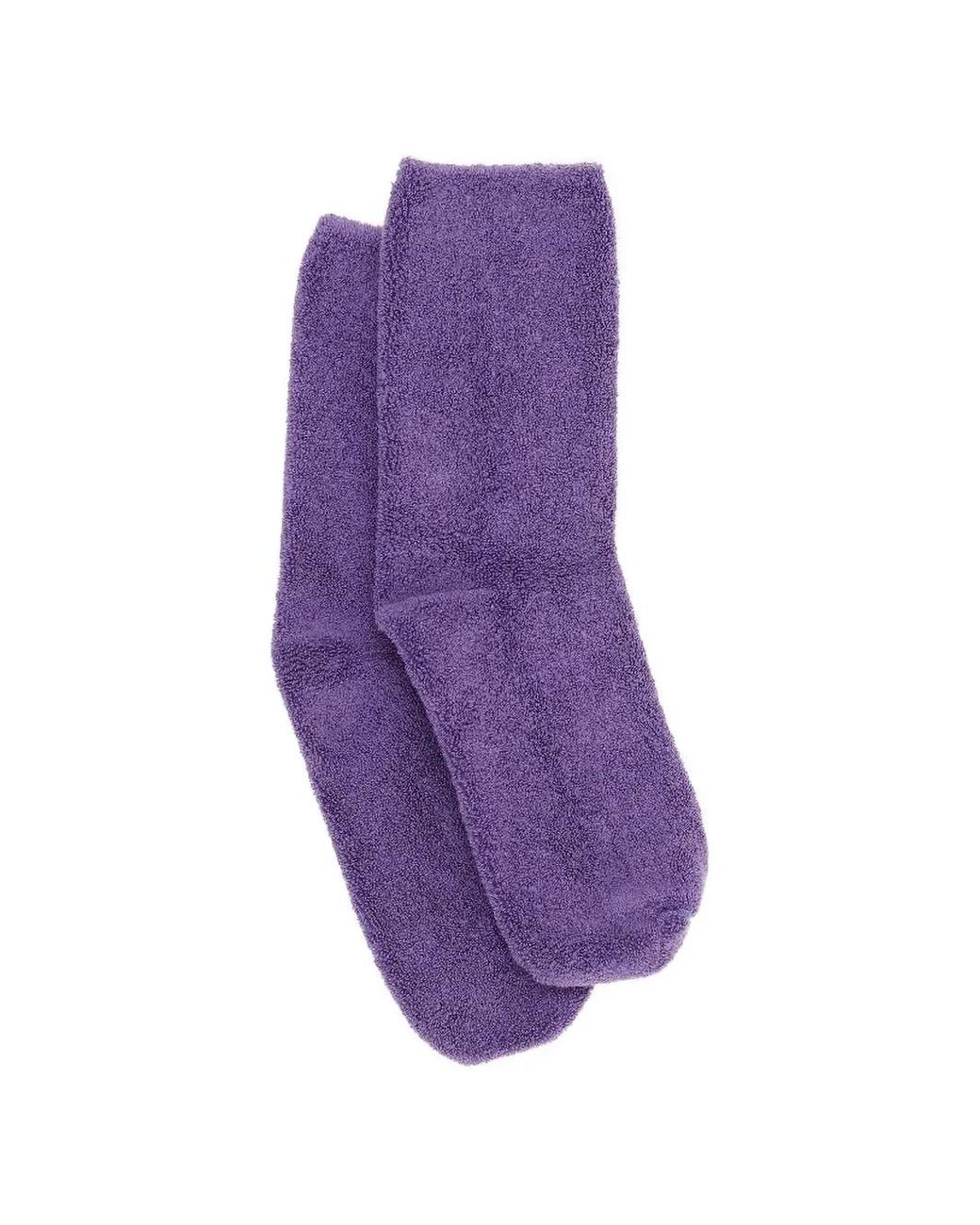 Baserange Purple Overrankle Textured Sobo Socks
