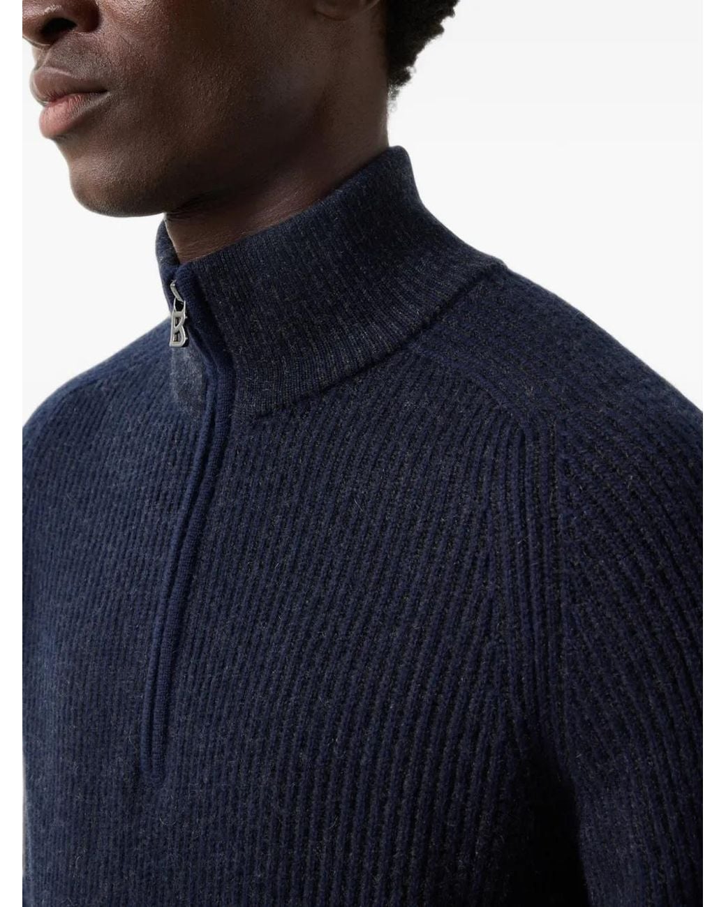 Bogner Blue Dwayne Ribbed-Knit Sweater for men