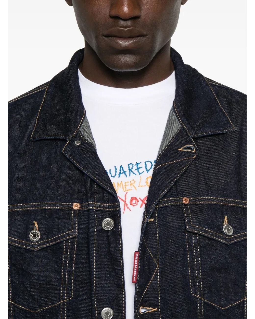 DSquared² Blue Drawstring Jacket for men