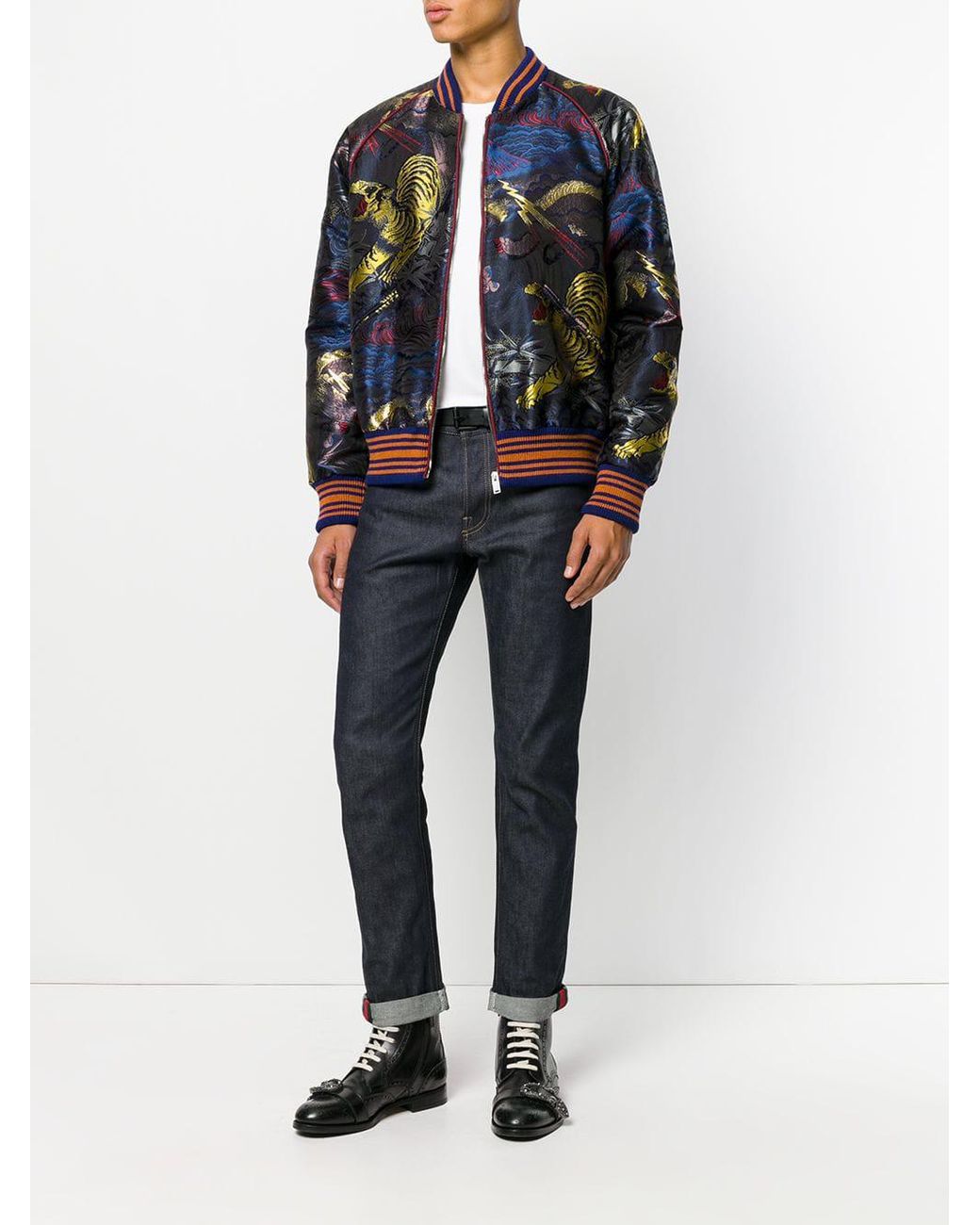 Chaqueta bomber con tigre Gucci hombre |