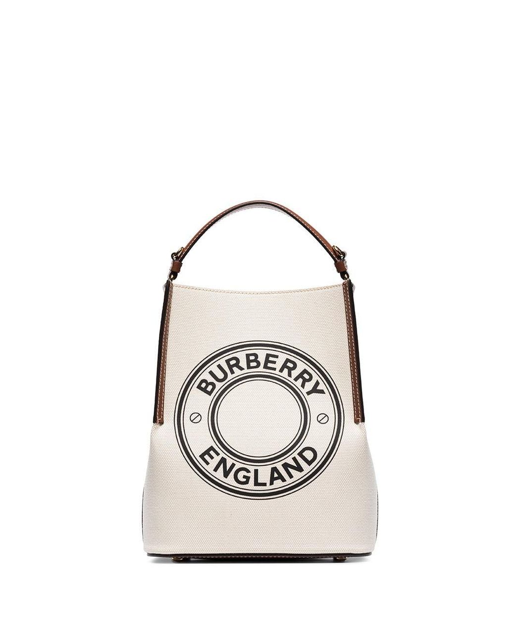 burberry small penny logo tote bag