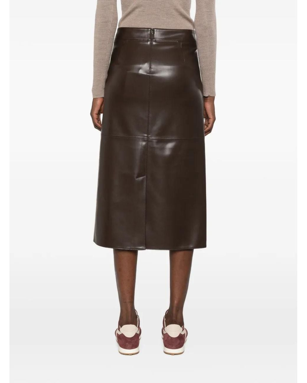 Max Mara Brown Flared Skirt