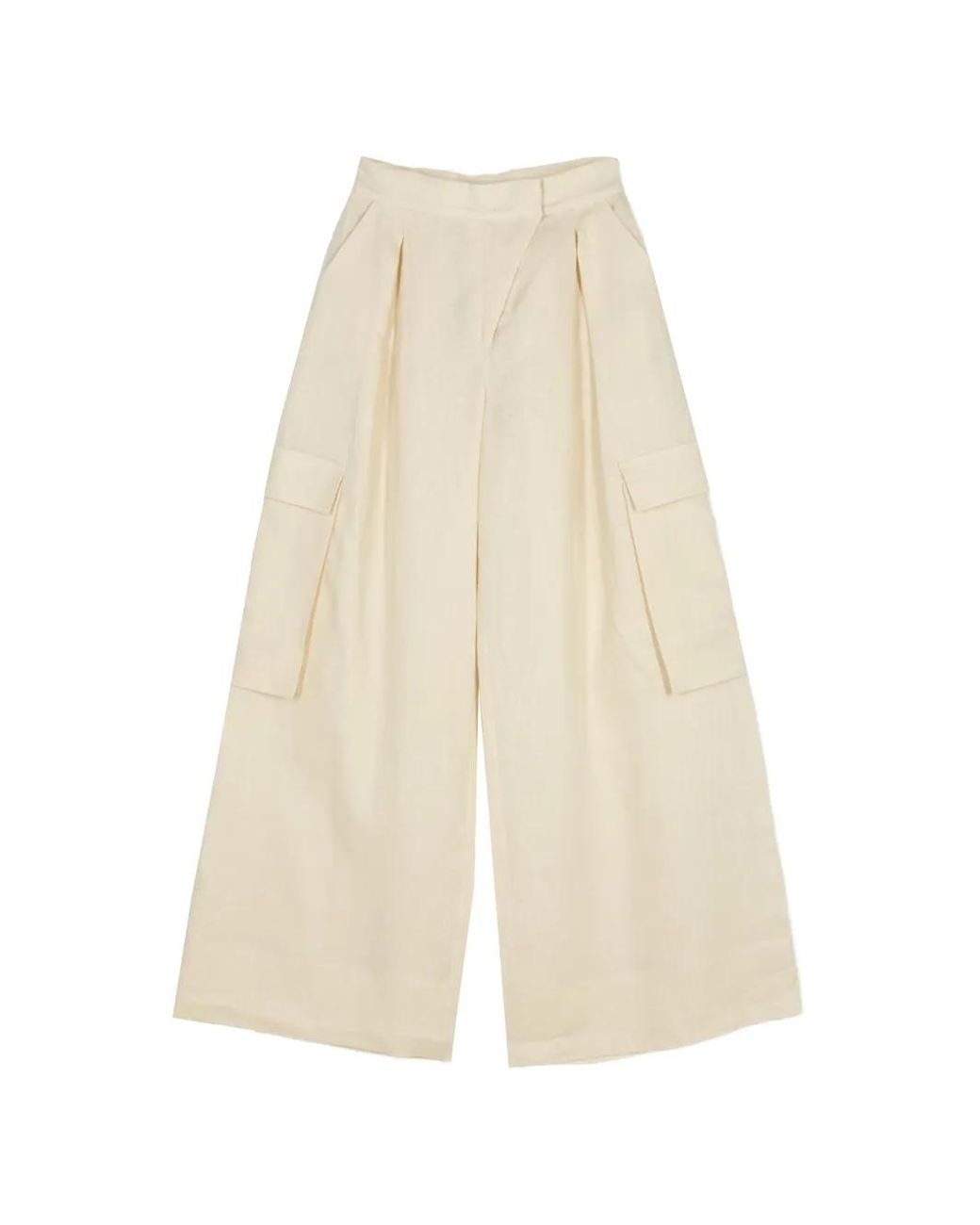 ANDRES OTALORA White Pantalon Hydra À Poches Cargo