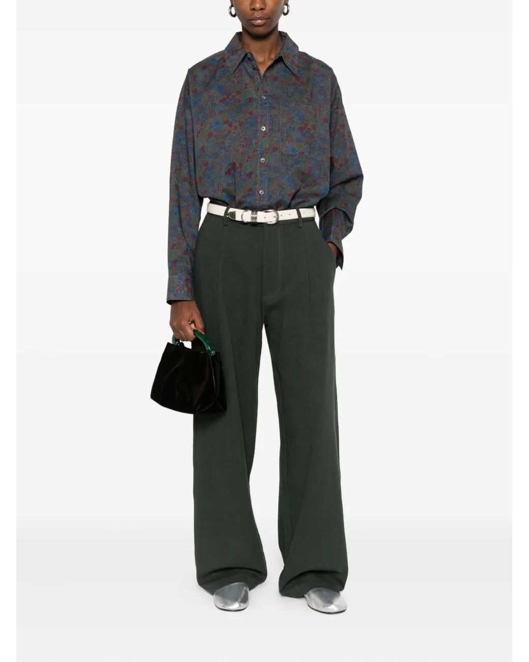 6397 Gray Pleated Pants