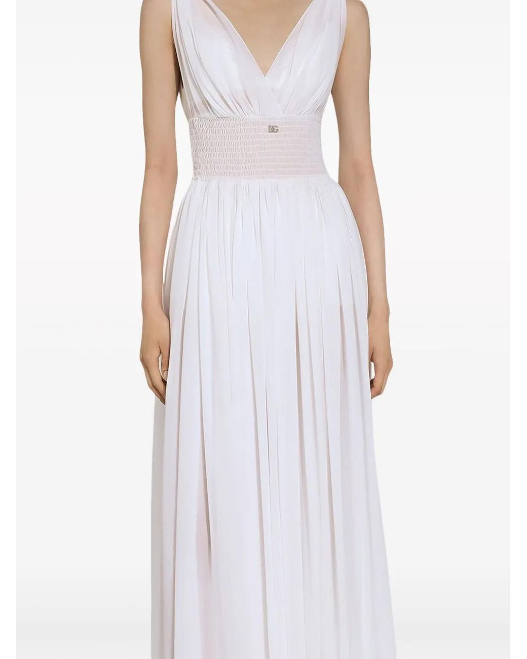 Dolce & Gabbana White Midi Dresses