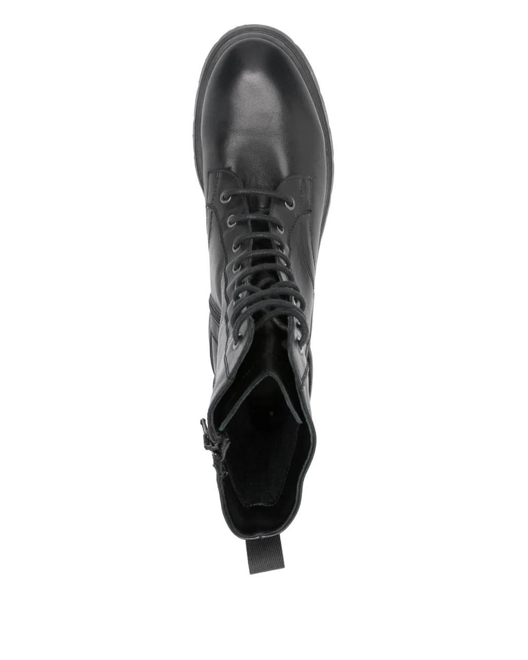 Marc O' Polo Black Lace-Up Leather Boots