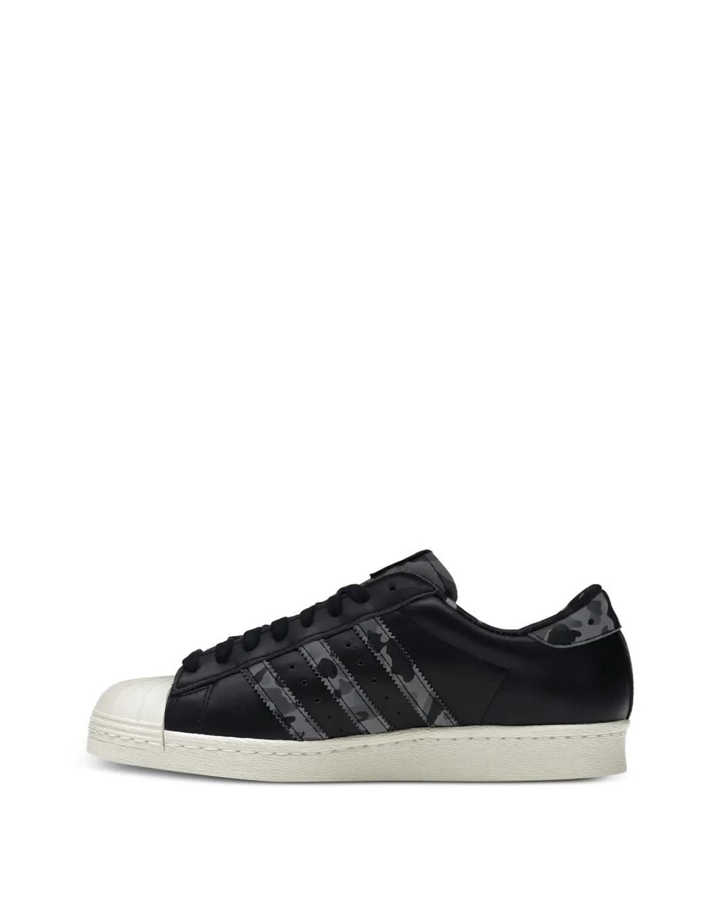 Adidas Black X Undefeated X Bape Superstar 80V Sneakers