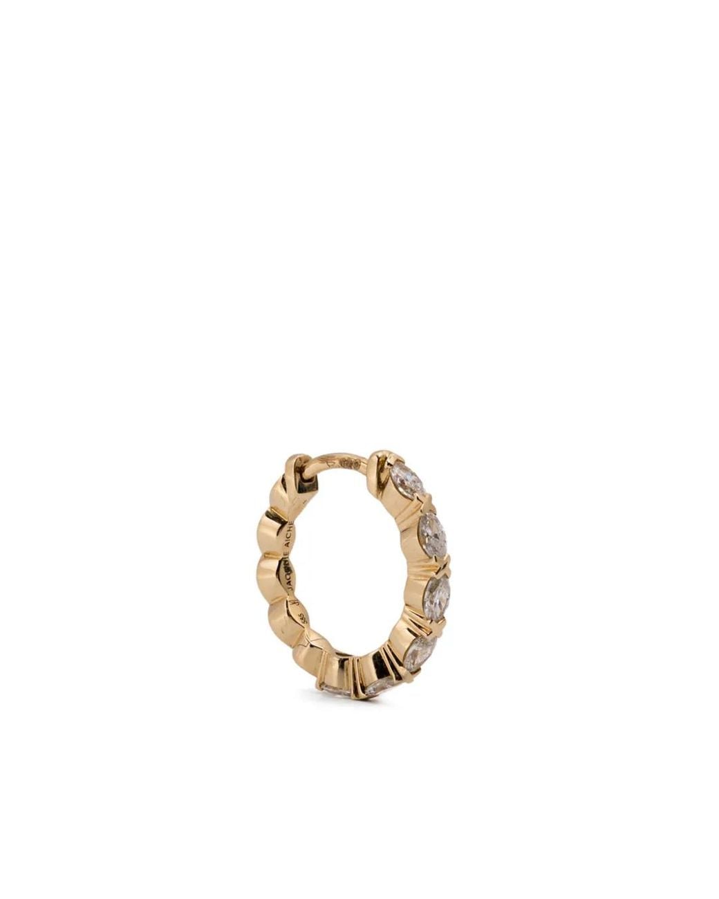 Jacquie Aiche Metallic 14Ct Diamond Mini Hoop Earrings