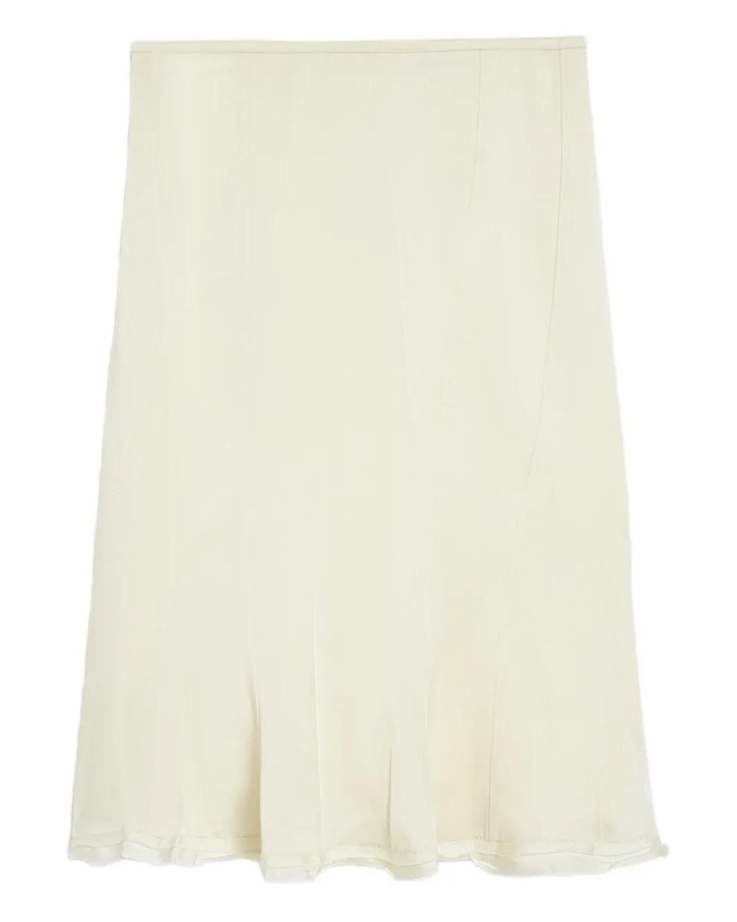 Jil Sander Natural Satin Mini Skirt