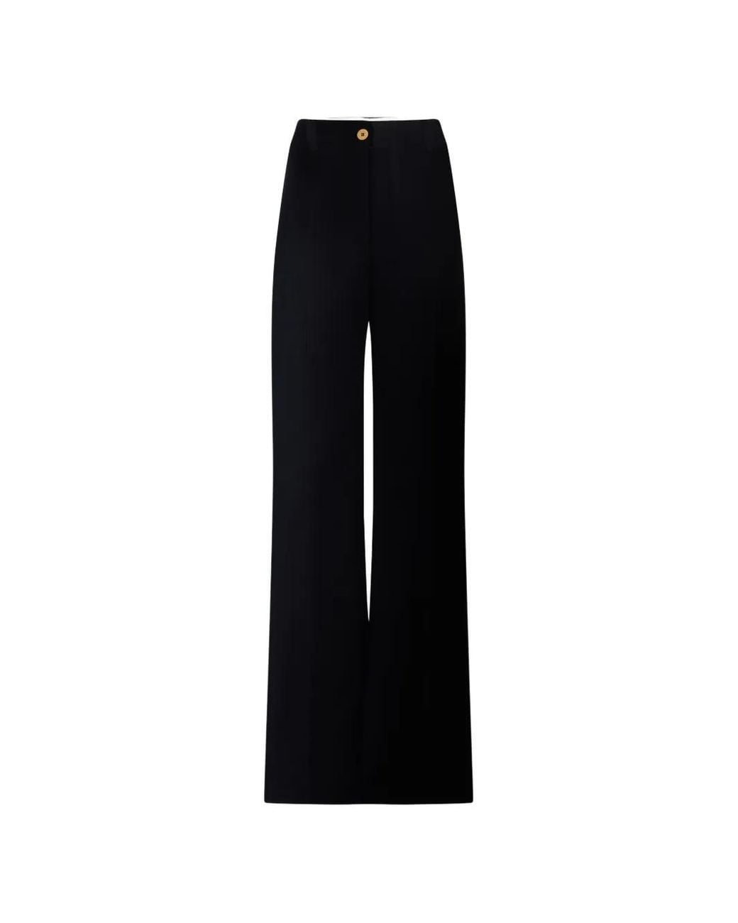 Patou Black Belt-Loops Trousers