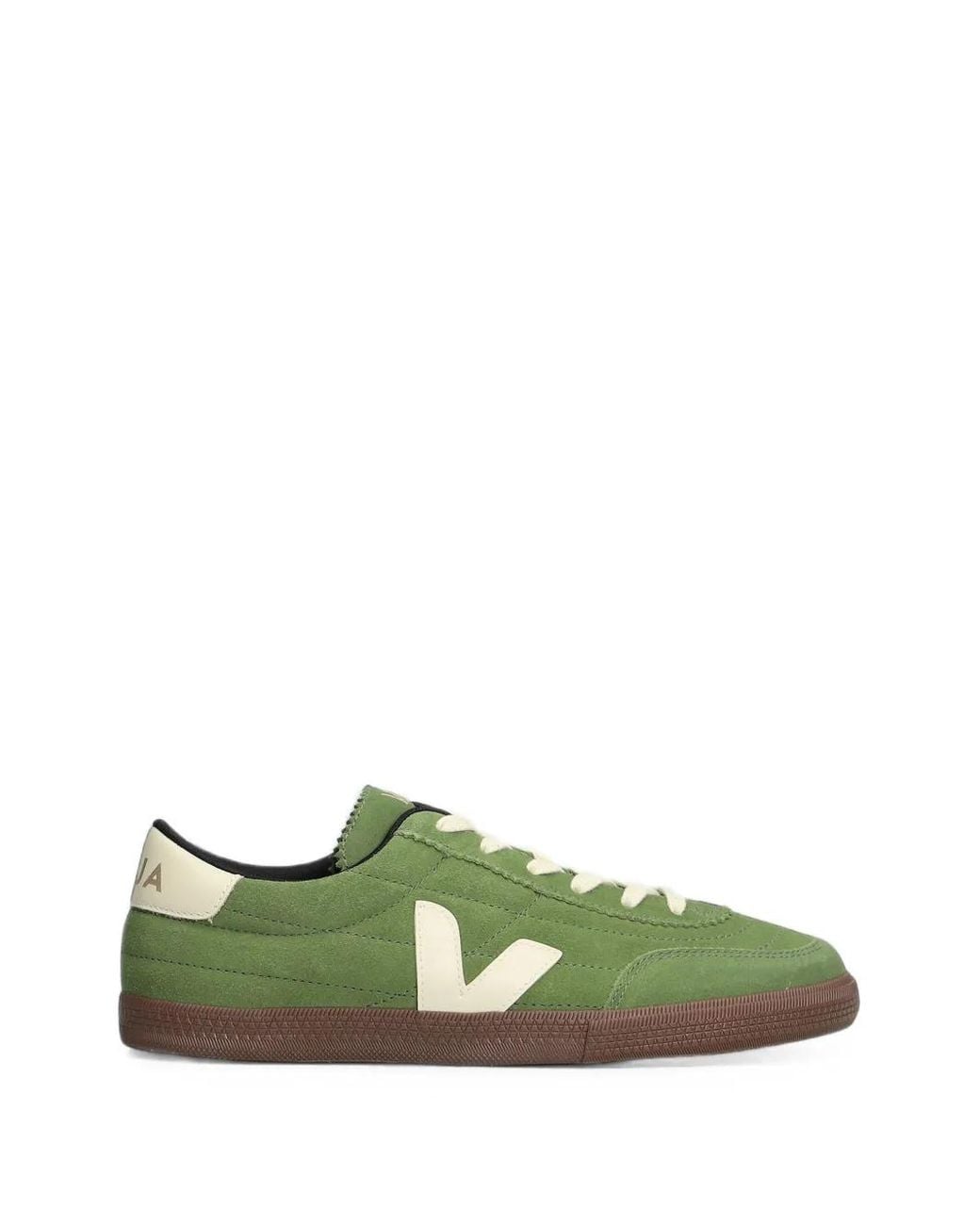 Veja Green Logo-Patch Sneakers for men