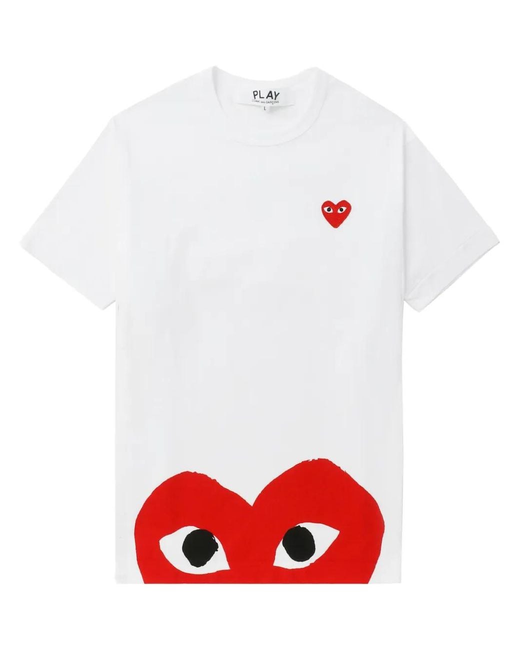 COMME DES GARÇONS PLAY White Cotton T-Shirt