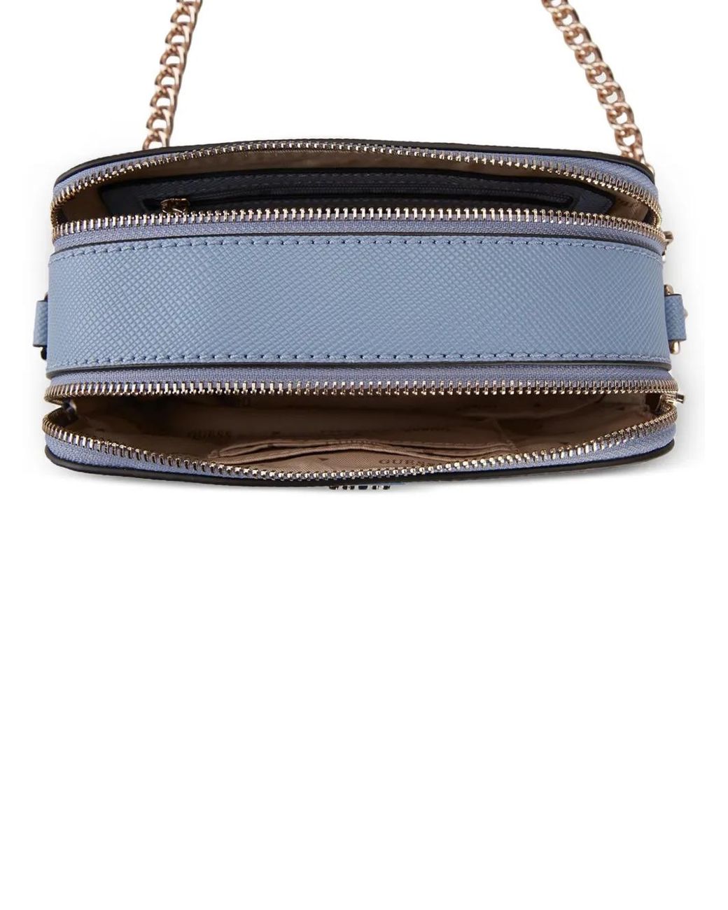 Guess Blue Noelle Saffiano Mini Crossbody