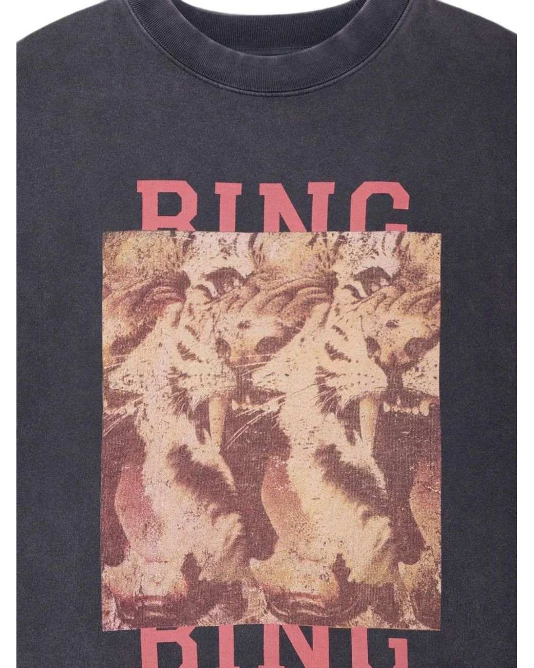 Anine Bing Blue Graphic-Print Sweatshirt
