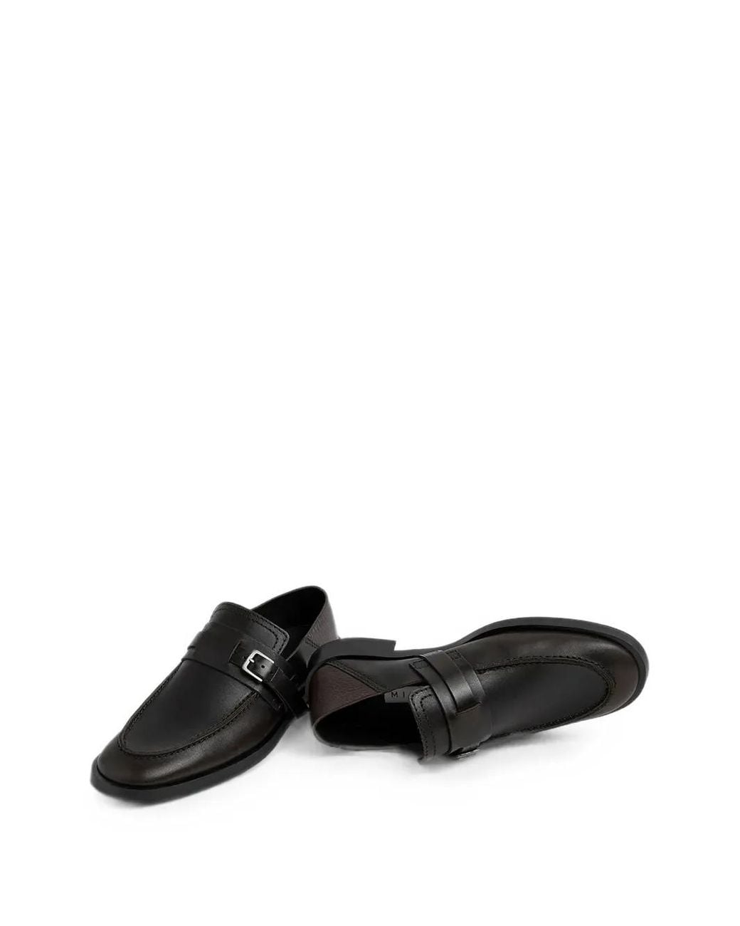 Miista Black Els Buckle-Strap Loafers