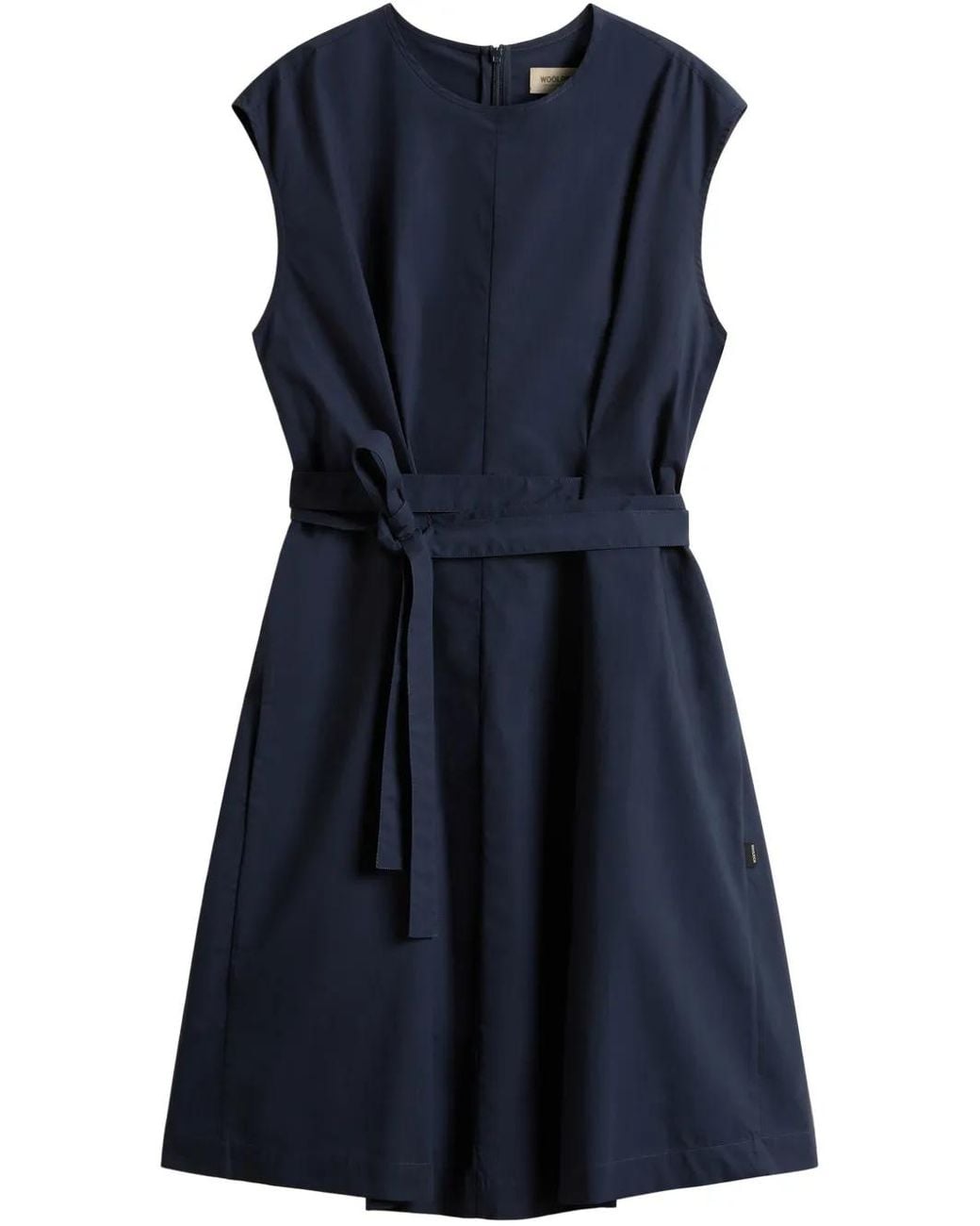 Woolrich Blue Cotton Belted Dress