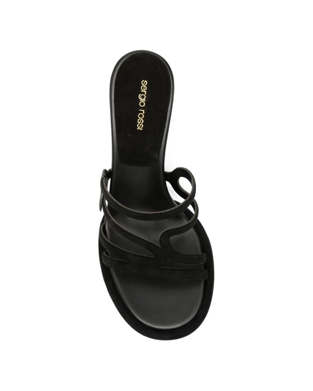 Sergio Rossi White Suede Leather Heel Sandals