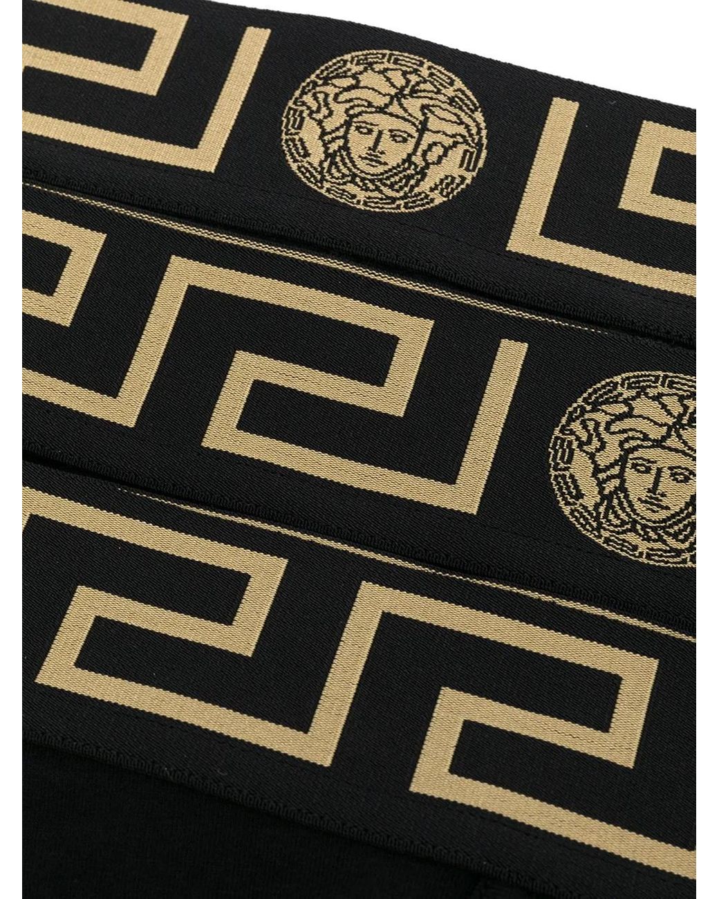Versace Black Three-Pack Briefs for men