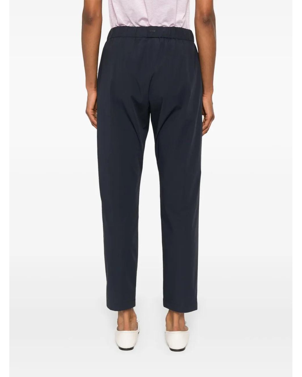 Herno Blue Logo-Appliqué Trousers