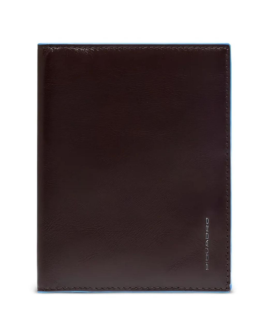 Piquadro Black Leather Passport Holder for men