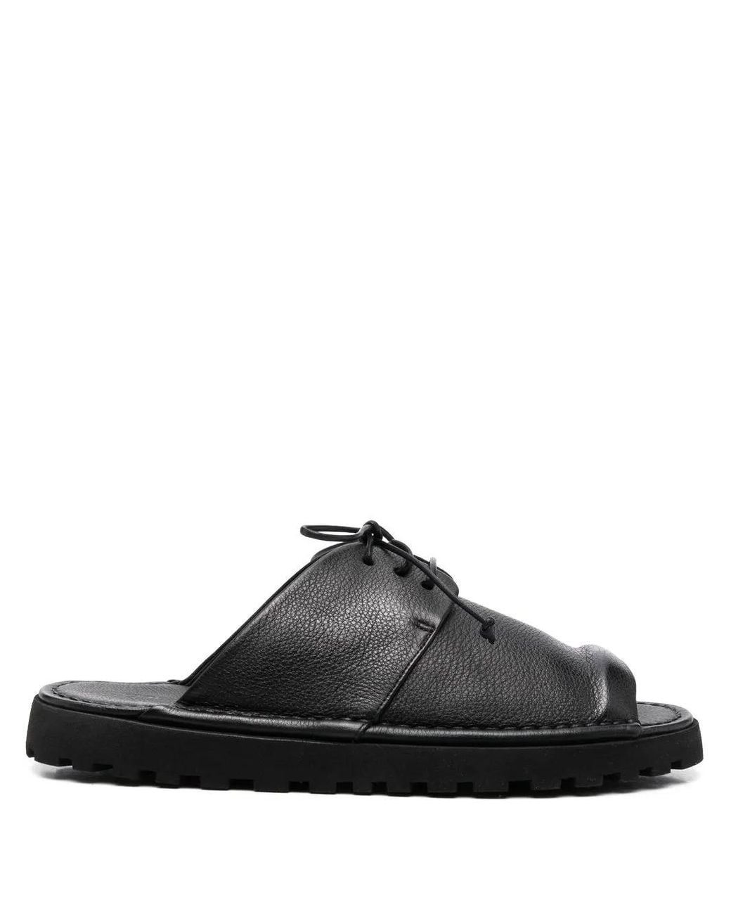 Marsèll Black Lace-Up Leather Sandals for men