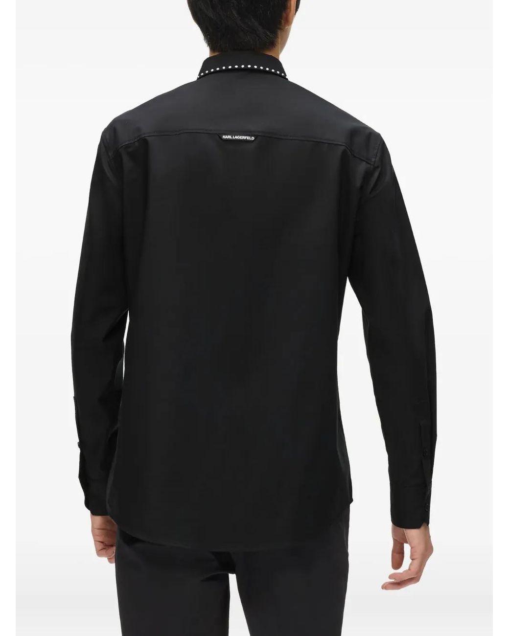 Karl Lagerfeld Black Karl Dna Studded Shirt for men