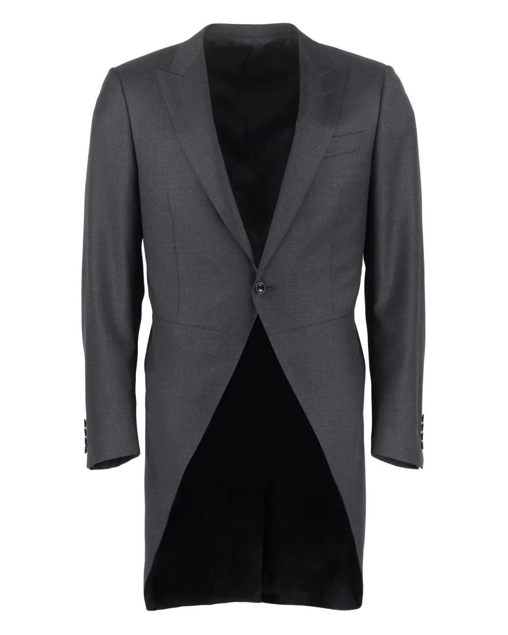 Canali Black Single-Breasted Long-Sleeve Jacket for men