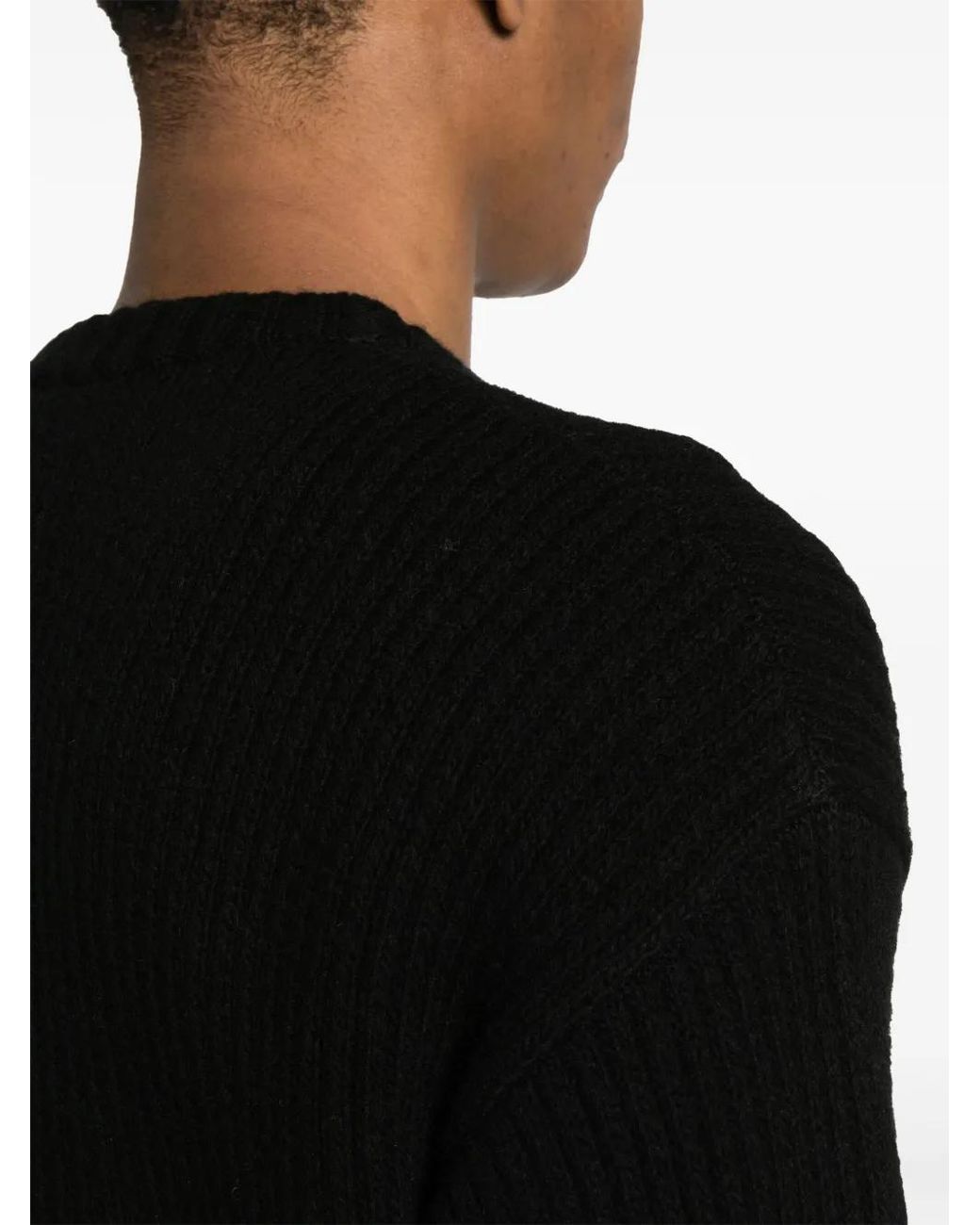 Alanui Black Finest Drop-Shoulder Jumper for men