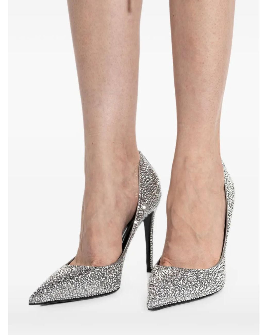 McQueen White Skull Pumps